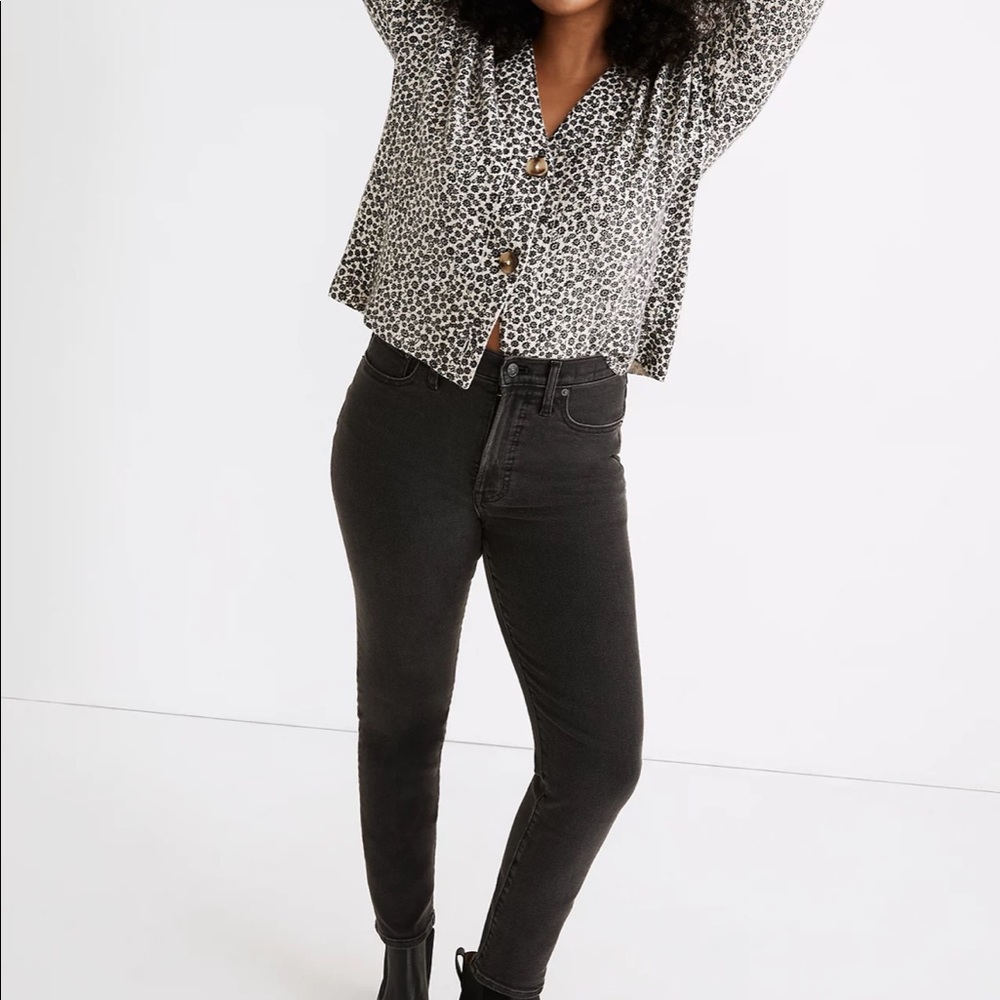 Madewell High-Rise Skinny Jeans in Black Wash